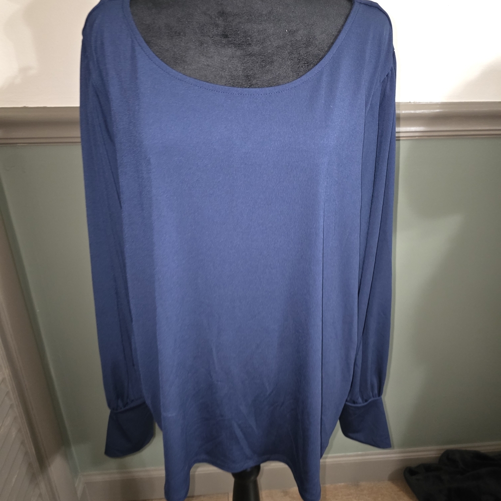 Eloquii Navy Blue Women's Blouse